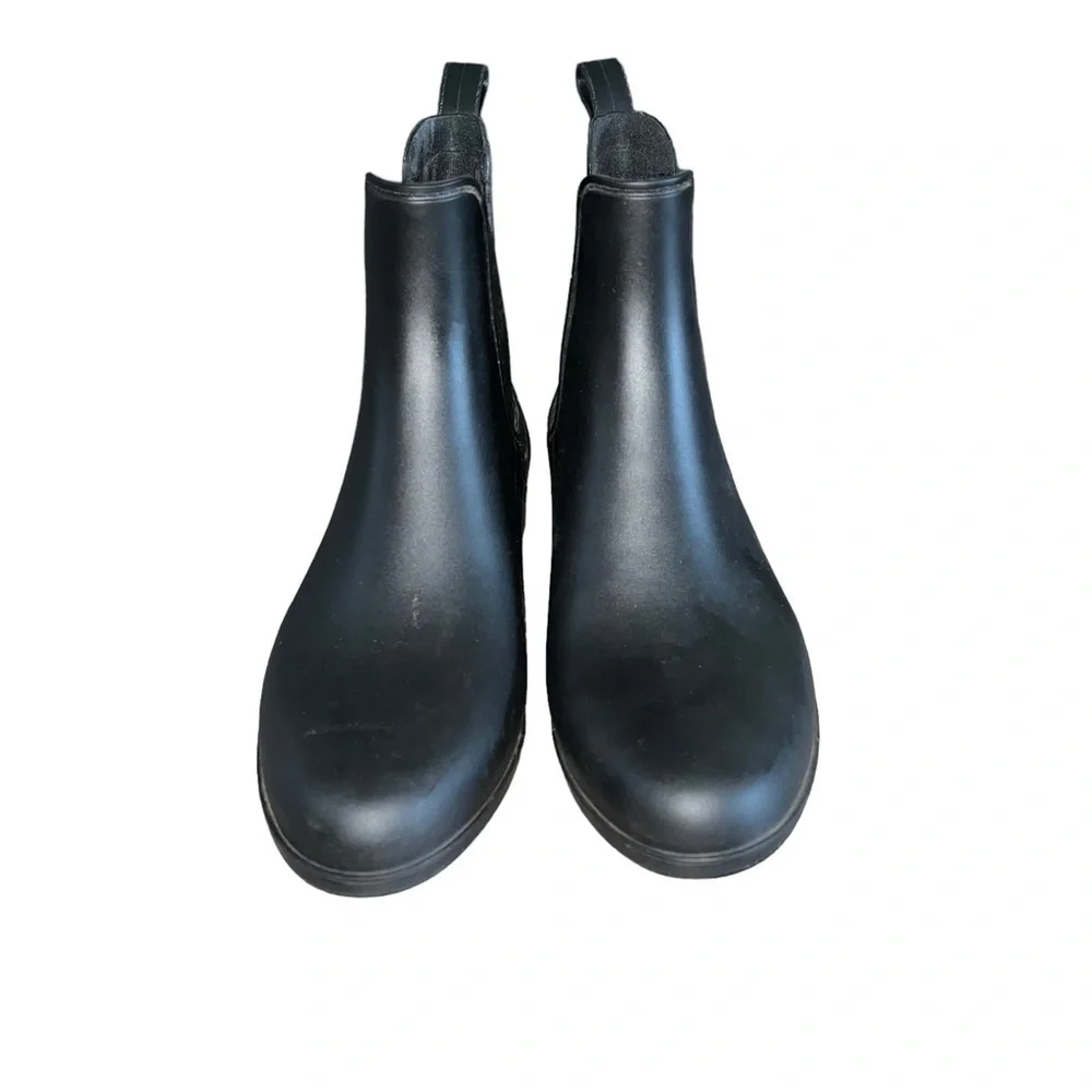 Merona Target Chelsea Rain Boots Black Pull On